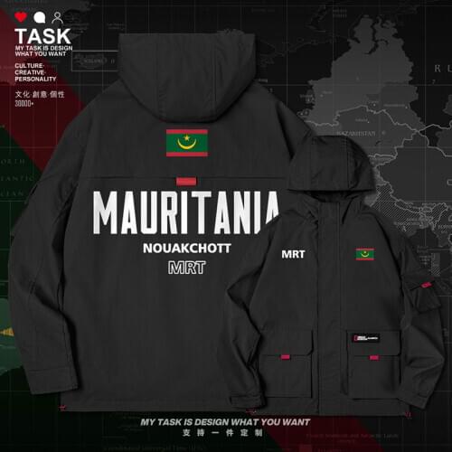 Mauritania Mauritanian MR MRT men jacket hooded nation flag fashion printed long sleeve trench coat men coat autumn clothes