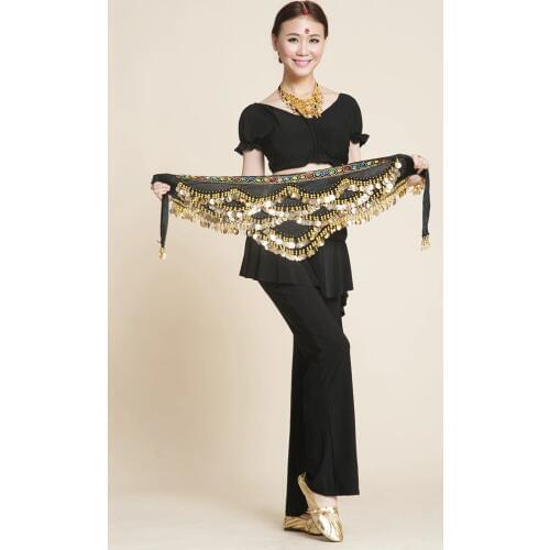 2021 New Multi-color Beautiful Danse Du Ventre Belly Dance dancing Waist Chain Hip Scarf belt Costume 8 colors with 328 coins