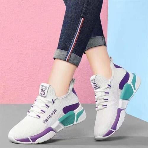 New Arrivals Fashion Women Sport Shoes Breathable Casual Vulcanized Sneakers Woman Trainers High Quality Cozy Shoes Mesh Solid