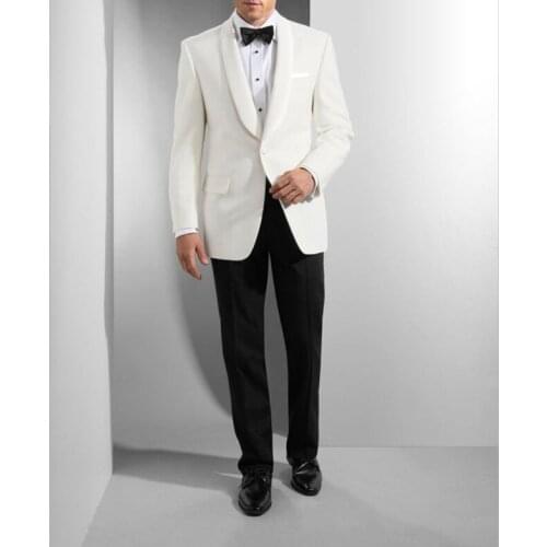New High-end Gentlemen Classic Formal Men Ivory Suits Slim Wedding Groom Wear Male Business Casual Fashion Male Clothing