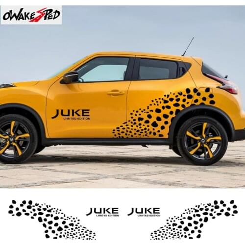 Car Body Both Side Leopard Print Graphics Decor Stickers For Nissan JUKE NISMO Auto Door Exterior Accessories Vinyl Decals