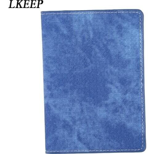 Denim Pattern Passport Case PU Leather Passports Cover Passport Protection Cases Fashion Passport Cards Holder Drop Shipping