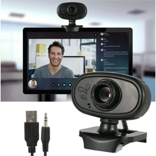 480P HD Rotatable Webcam High Precision Camera With Optical Lens Sound Absorption Microphonefor Laptop Video Recording