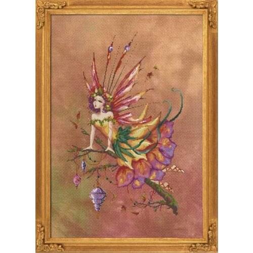 Drop Shipping Embroidery Autumn Elf Cross Stitch Kits for Beginners Adults with 100% Cotton Floss & Free Shipping for Home Decor
