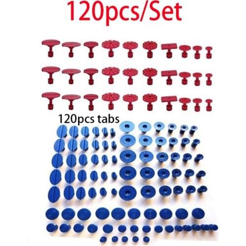 Puller Tabs Car Paintless Dent Repair Tool Glue Pulling Tabs Glue Puller Sets Tabs Car Body Dent Remover Tool 120Pcs