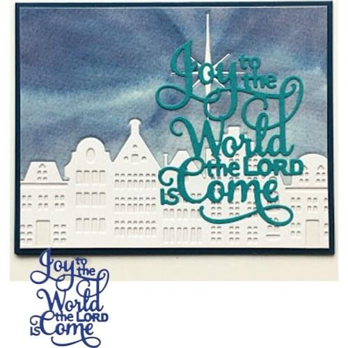 Word "The Lord Is Come" DIY Die Cut Scrapbooking Embossing Card Album Photo Making Template Handmade Stencil Craft Decoration