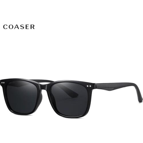 Brand Classic Square Optics Prescription Men Polarized Sunglasses Aluminum Magnesium Sun Glasses Driving Rectangle Shades Male