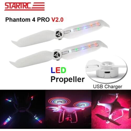 STARTRC DJI Phantom 4 Pro V2.0 Low Noise Propellers LED Propeller For DJI Phantom 4 Series/ Phantom 4 Pro