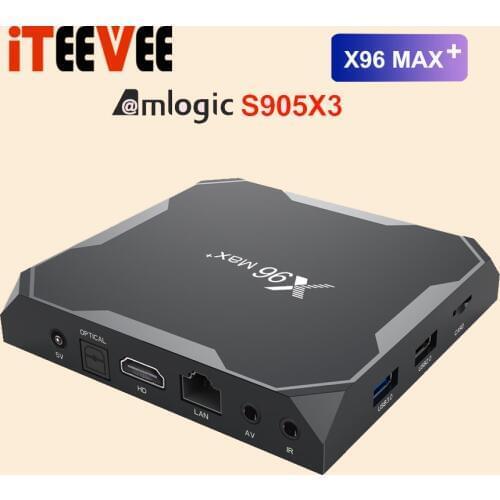 10PCS X96 MAX PLUS Android 9.0 TV BOX 4GB 64GB 32GB Amlogic S905X3 2GB 16GB 8K Video Player Wifi Youtube HD Netflix 100M 8K