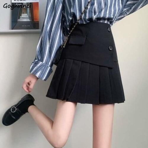 Skirts Women Patchwork Pleated Fashion Temperament High Waist Mini A-line Streetwear Female All-match Korean Style Elegant New