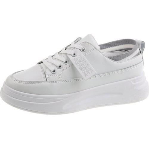 2021Summer Womens Sneakers PU High Gang Increased Casual Shoes Thick Bottom Comfortable Little White Shoes