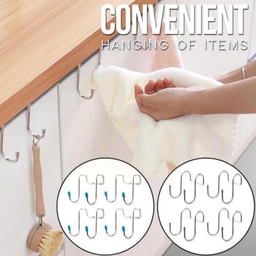 1Pcs High Quality Steel Double S Shape Storage Purse Kitchen And For Bathroom Organizer Hook Accessories Door Wall D8A0