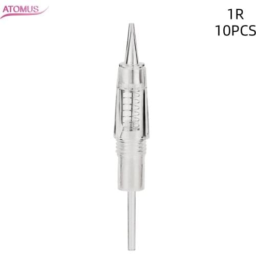10pcs 1R Professional Cartridge Tattoo Microblading Accessories Eyebrow Lip Needles Permanent Makeup Tool Embroidery Needle