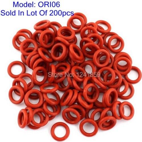 200pcs Red Silicone O-rings For Tattoo Springs Supply ORI06-200