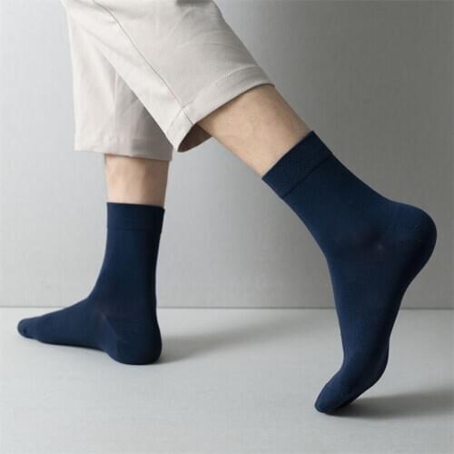 5 pairs/lot 2020 cotton socks for Man Size38-44 High Quality Modal Cotton Business Soft And Breathable Solid Color Long socks