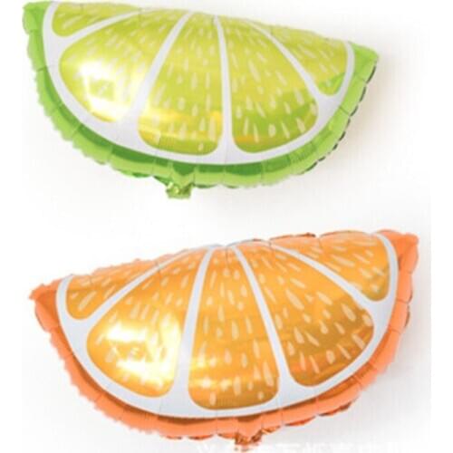 5 pcs Lemon Orange Fruit Shape Aluminum Film Balloons Childrens Birthday Party Dance Party Layout Balloons