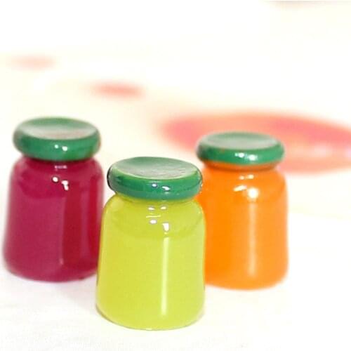 8PCS 1/12 Scale Dollhouse Miniature Jam cans Model rement Doll Play Food Pretend Kitchen Accessories food cuisine For Barbie Toy