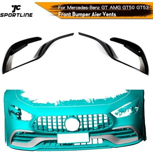 Carbon Fiber Car Canards Front Bumper Air Vent Decor for Mercedes-Benz AMG GT50 GT53 Sedan 4 Door 2019 2020