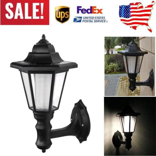 Wireless Waterproof Wall Night Solar Wall Lights Single Head Outdoor Lights Retro Lantern For Garden Door Patio Yard