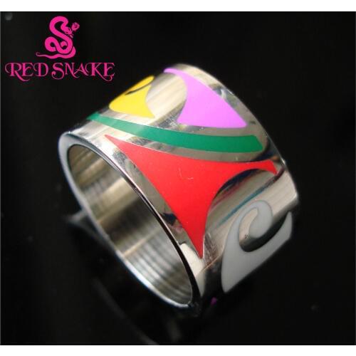 RED SNAKE Brand Product Hot Selling Fashion Ring Width Titanium Enamel Jewelry Rings-ER0001
