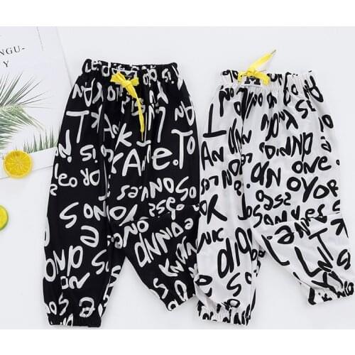 Children Pants 2021 Summer New Korean Casual Air-conditioning Pants Middle and Small Kids Trousers