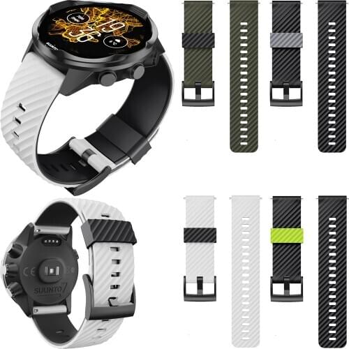 For Suunto 7/9/Baro/D5/sport wrist hr Monochrome Two-color Silicone Smart Watch Wristband Accessory new style Sports Bracelet