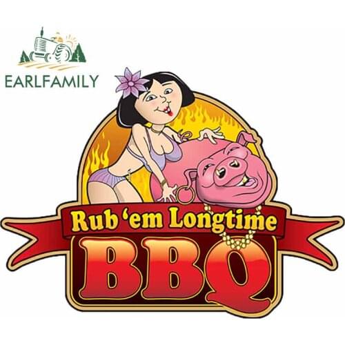 EARLFAMILY 13cm x 9.8cm For BBQ Car Stickers Waterproof Decal DIY Repair Auto Air Conditioner For VAN RV Sunscreen Decoration