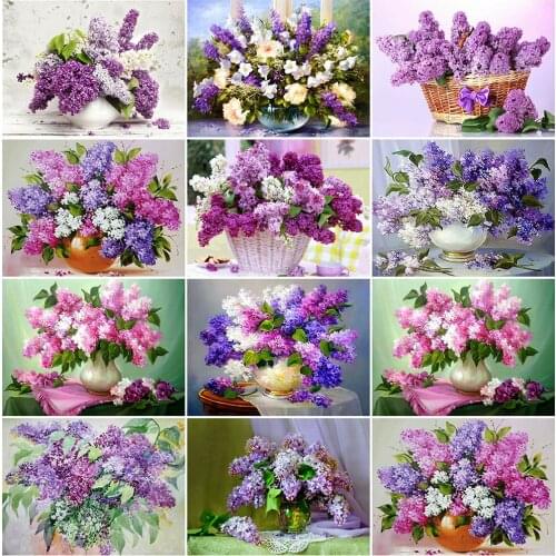 EverShine Diamond Embroidery Flower Cross Stitch Diamod Painting Picture Of Rhinestones Mosaic Art Handicraft Hoem Decor