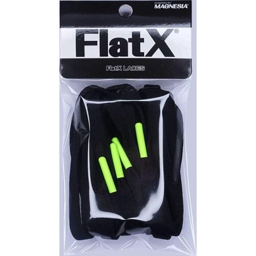 FlatX 8mm Black/Neon Green Color Metal Tips Shoelaces High Quality Professional Sneaker Laces Shoelace Lacet