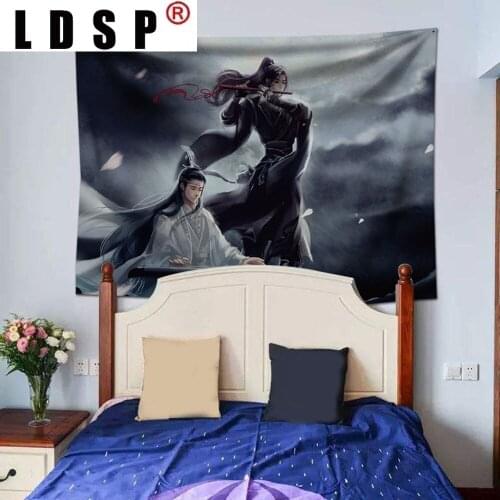 LDSP Tapestry Cartoon Martial Arts Wall Hanging Mural Background Wall Rugs Beach Towel Fabric Blanket Dorm Living Home Decor