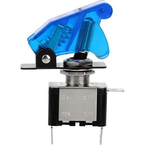 LEEPEE Car Auto Cover LED Light SPST Toggle Rocker Switch LED Switch Control On/Off Toggle Switch With Protective Cover