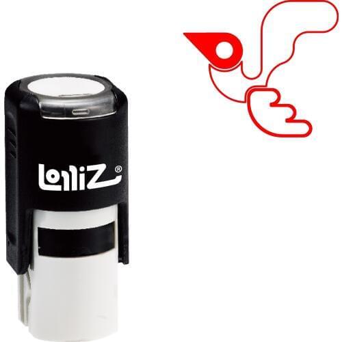 LolliZ Biomorphic Animal Symbol Series Design #112 Self-Inking Rubber Stamp