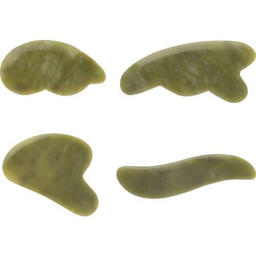 1pc Natural Jade Stone Guasha Board Body Skin Massager Face Massage Stress Pain Relief Skin Scraper Health Care