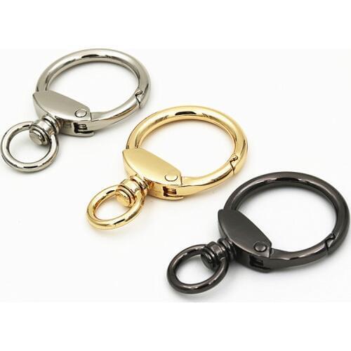 5Pcs Metal Clamp Carabiner Spring Style Keychains Rotating Keychains Lobster Lock Clip Buckle DIY Luggage/Clothing/Accessories
