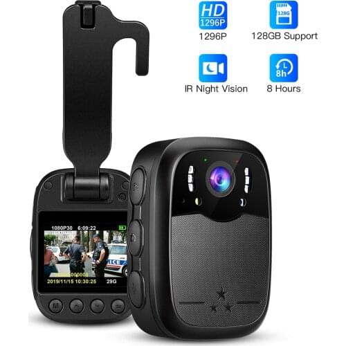 Boblov HD 1296P Mini Camera Police Body Worn Cam DVR Recorder Wearable Camara Law Enforcement Bodycam Mini Mini Camcorders