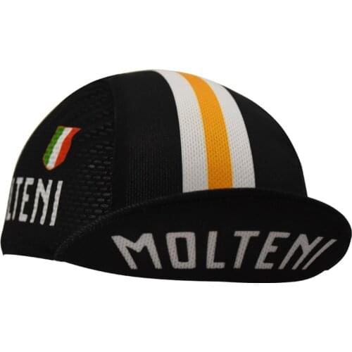 Molteni Cycling Caps Retro Black Riding Hat Summer White Bicycle Headwear
