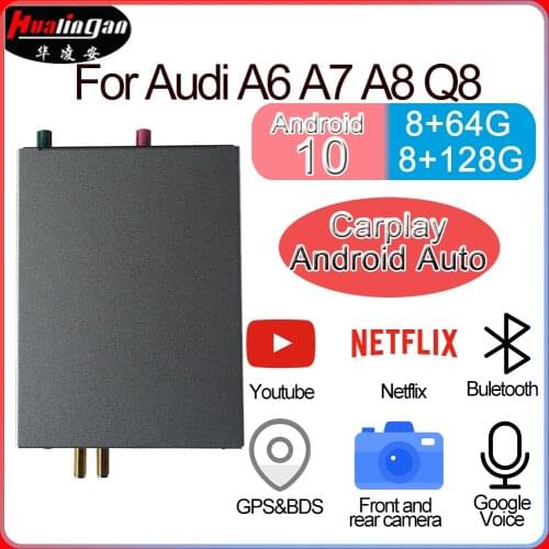 Hualingan Android 10 Multimedia Video Interface Radio Carplay Auto for Audi A6/A7/A8/Q8(2018-today)