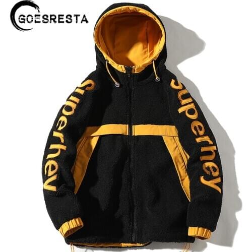 GOESRESTA 2020 Brand New Mens Double-sided Jacket Fashion Wild Autumn And Winter Streetwear Loose Warm Jacket Jacket Men