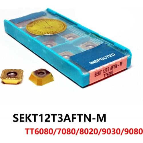 Original SEKT12T3AFTN-M TT6080 TT7080 TT8020 TT9030 TT9080 Milling Carbide Inserts Lathe Cutter SEKT12T3 SEKT 12T3 Turning Tool