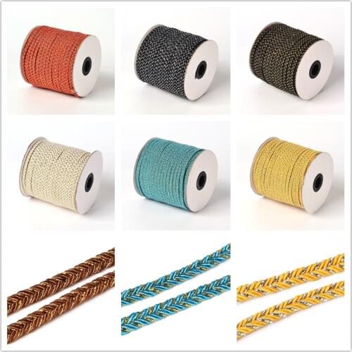 About 50yards/roll 6mm Braided Cloth Threads Cords for Bracelet Making DIY Jewelry Accessories F70