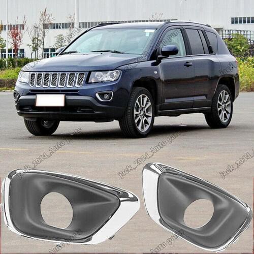 Fit for Jeep Compass 2.4L 2015-2016 Front Left+Right Fog Lights Decoration Cover