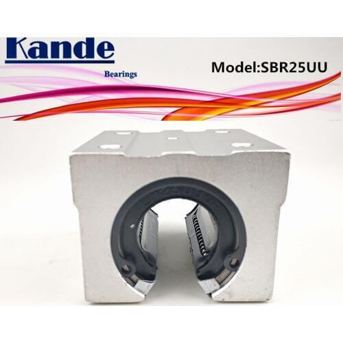 Kande Bearings 4pcs SBR25UU SBR25 UU SBR25 Open Bearing block CNC parts slide for 25mm linear guide SBR25 25mm SME25UU SME SBR