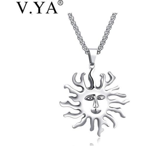 V.Ya Souls Solaire Of Astora Sun Stainless Steel Pendants & Necklaces Fashion Men Jewelry Lucky Chain Necklaces Charms Drop Ship