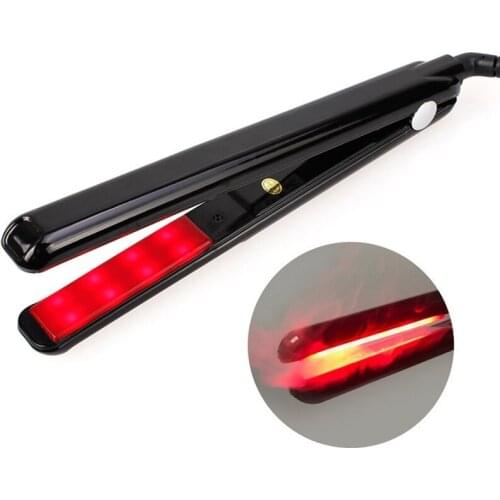 Professional Ultrasonic Infrared Hair Care Iron Recovers Damaged Tool LCD Display Hair Treatment Styler Cold Iron Straightener