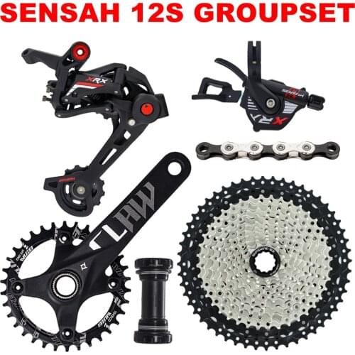 SENSAH XRX MTB 12 Speed Groupset Shift Lever + Rear Derailleur 11-50/52T Cassette KMC X12 chain For Mountain Bike M8100