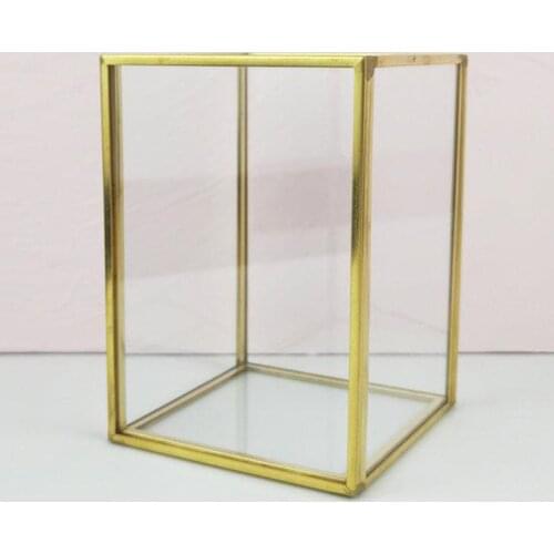 Glass Makeup Brush Holder Eyebrow Tweezers Lipstick Pencil Pen Cup Collection