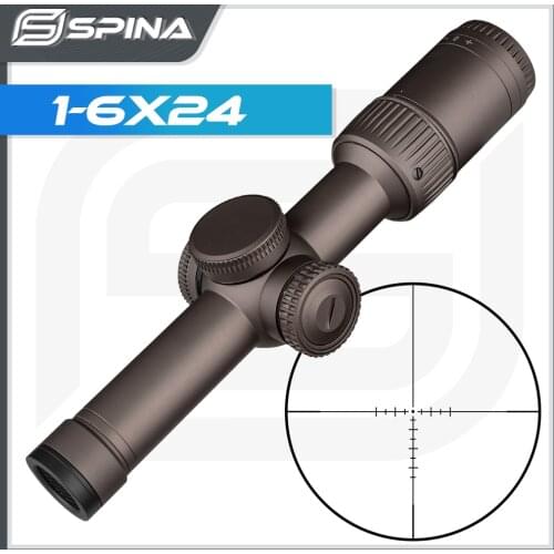 Tactical Optics 1-6x24 Riflescope HD Hunting Rifle Scope MRAD Reticle Sight With Scope Mount For Shooting Outdoors