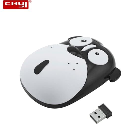 CHUYI Cute Cartoon Dog Design Wireless Mouse USB Optical Computer Mice 1600 DPI 3D Rechargeable Mause For Kids Gift