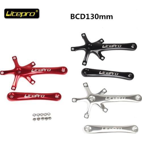 5-hole bike litepro crank folding bike BCD130mm crank set for brompton bike BMX universal ultra light