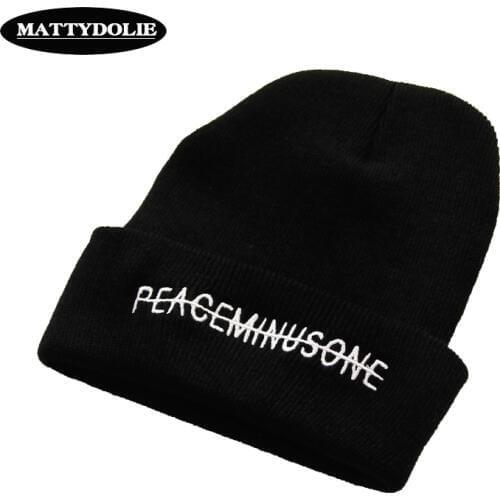 MATTYDOLIE Letter Knit Hat Autumn Winter Head Hat Embroidery Warm Hat woman Fashion Wild Outdoor Earmuffs Hip Hop Cap Men